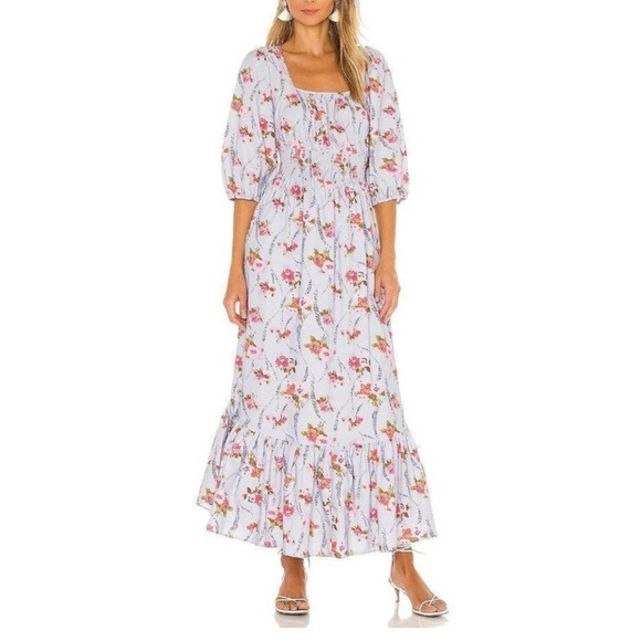 LoveShackFancy Dresses & Skirts - LOVESHACKFANCY Minnia Maxi Floral Dress Lavender Moon XS